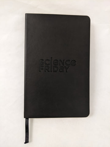 Black Notebook with Debossed Science Friday Logo
